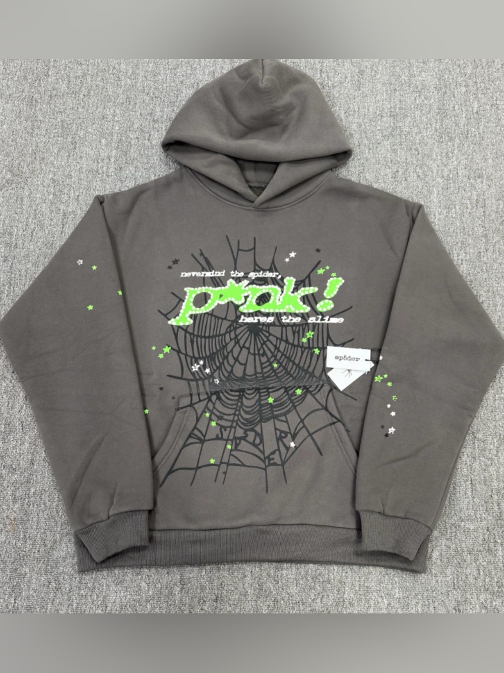 Gray Sp5der Hoodie Medium